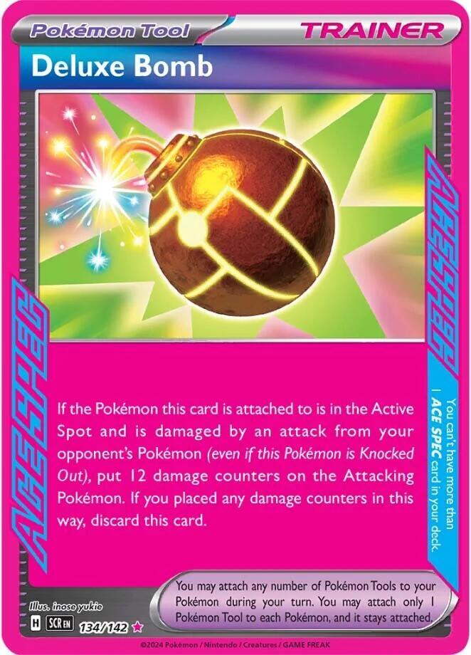 Deluxe Bomb 134/142 Holofoil — Stellar Crown Pokémon card