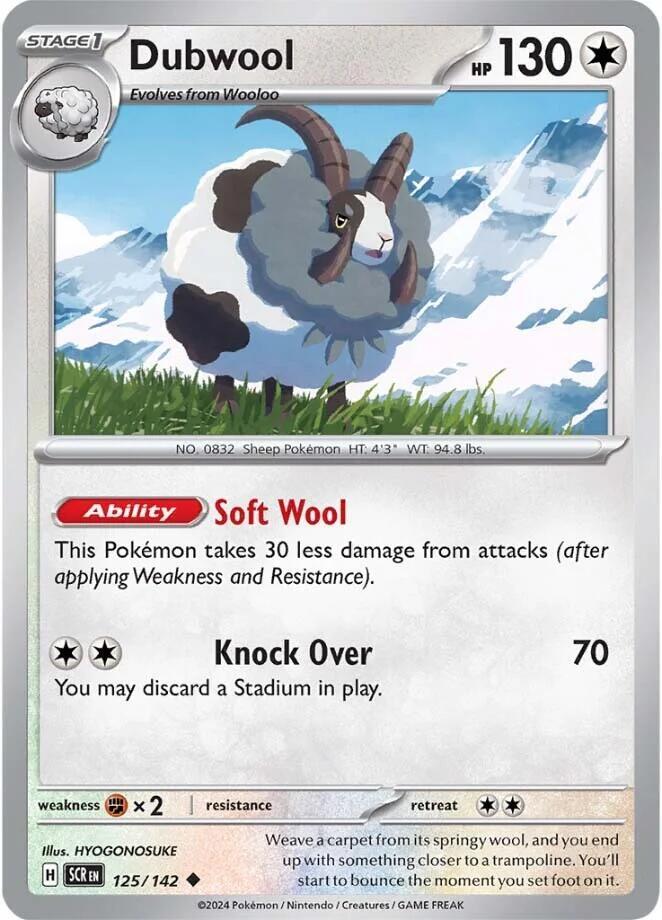 Dubwool 125/142 — Stellar Crown Pokémon card
