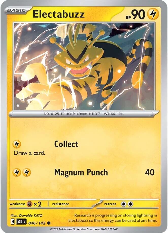 Electabuzz 046/142 Reverse Holofoil — Stellar Crown Pokémon card