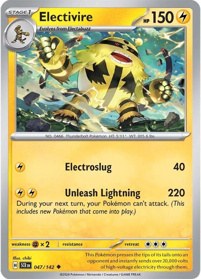 Electivire 047/142 — Stellar Crown Pokémon card