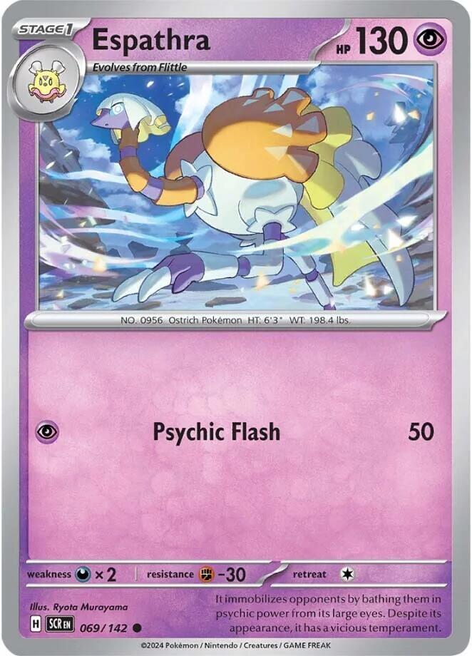 Espathra 069/142 Reverse Holofoil — Stellar Crown Pokémon card