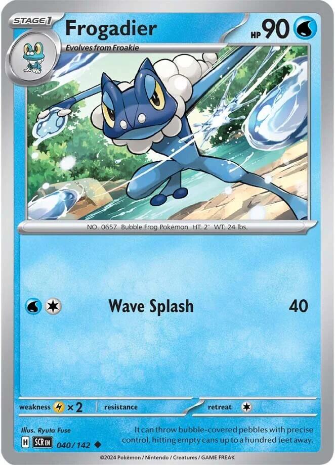 Pokemon - Stellar Crown - Frogadier - 040/142 - Reverse Holofoil