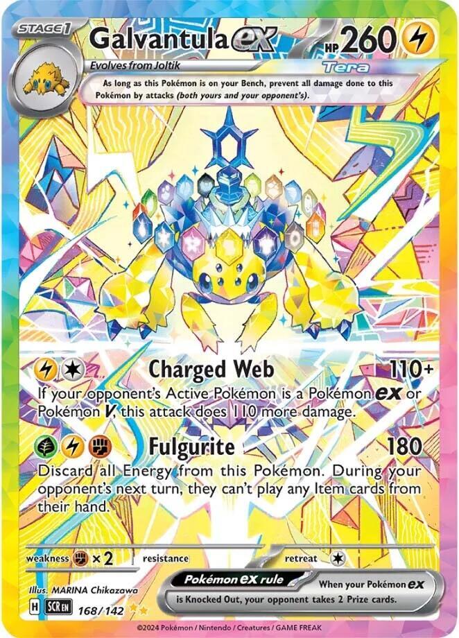 Galvantula ex 168/142 Holofoil — Stellar Crown Pokémon card