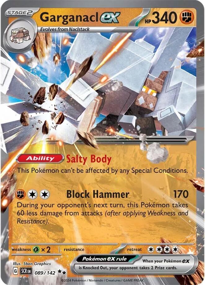 Garganacl ex 089/142 Holofoil — Stellar Crown Pokémon card