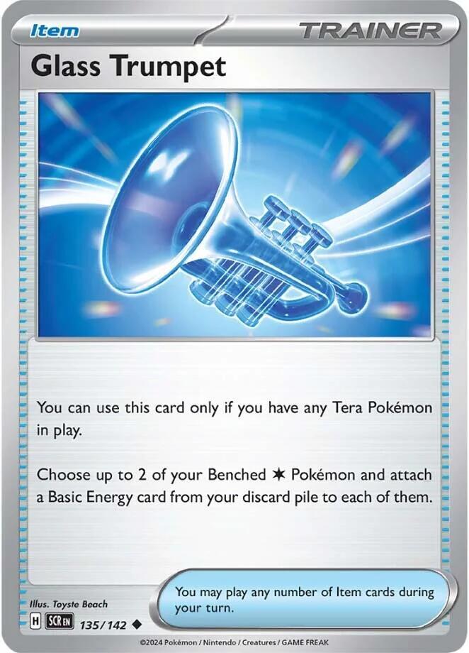 Glass Trumpet 135/142 Reverse Holofoil — Stellar Crown Pokémon card