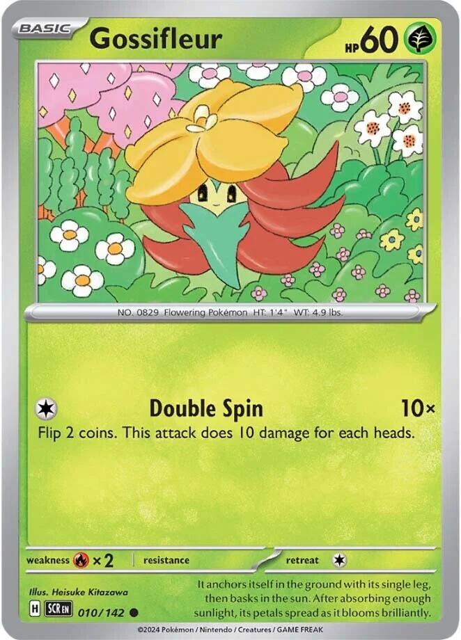 Pokemon - Stellar Crown - Gossifleur - 010/142 - Reverse Holofoil