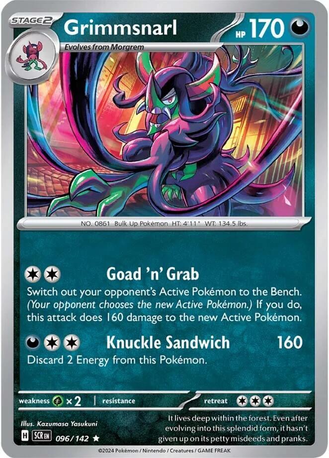 Grimmsnarl 096/142 Reverse Holofoil — Stellar Crown Pokémon card
