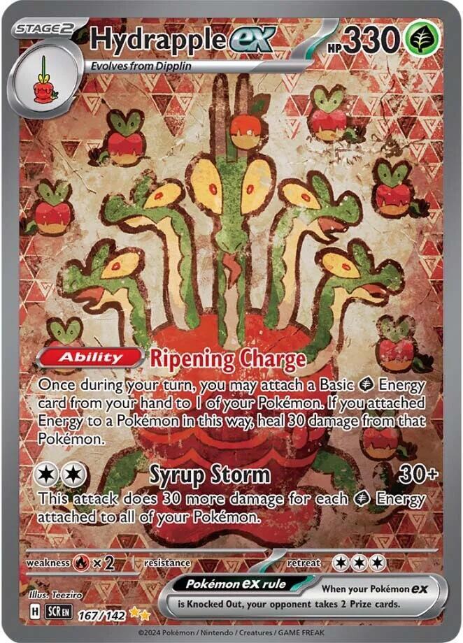 Hydrapple ex 167/142 Holofoil — Stellar Crown Pokémon card