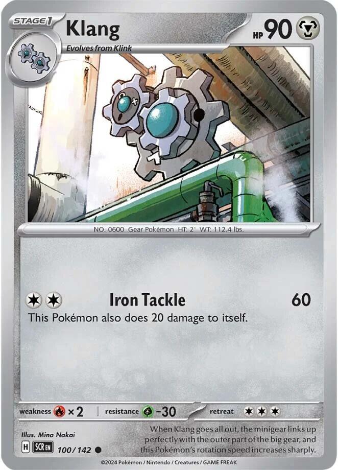 Klang 100/142 Reverse Holofoil — Stellar Crown Pokémon card