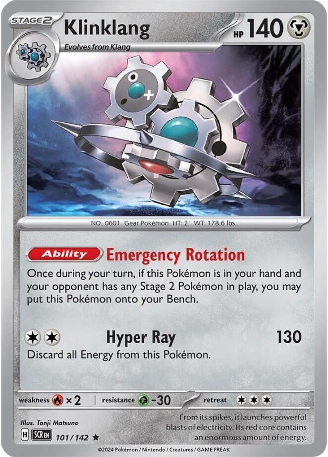 Klinklang 101/142 Holofoil — Stellar Crown Pokémon card