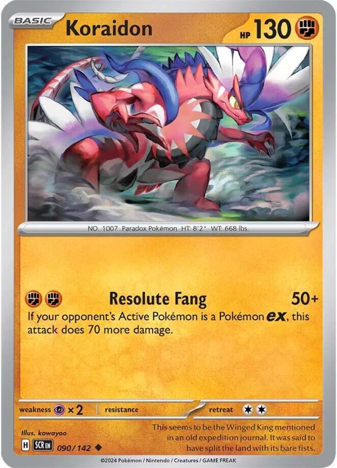 Koraidon 090/142 — Stellar Crown Pokémon card