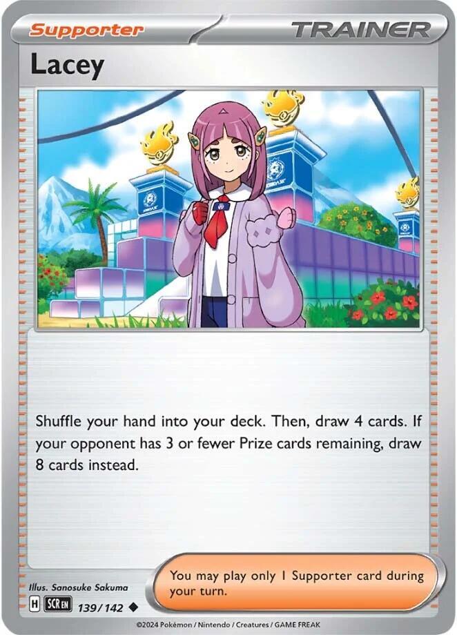 Lacey 139/142 Reverse Holofoil — Stellar Crown Pokémon card