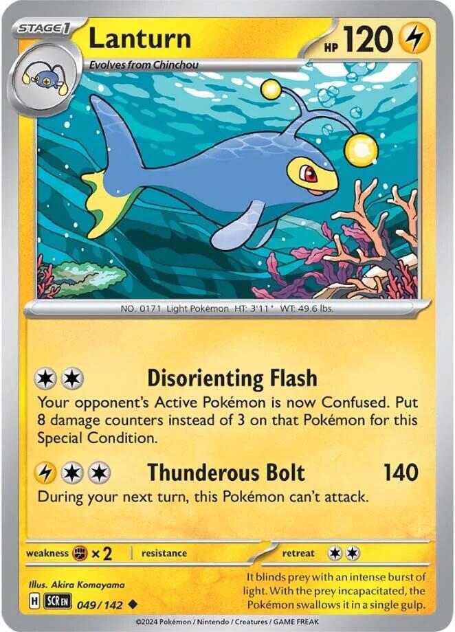 Lanturn 049/142 — Stellar Crown Pokémon card