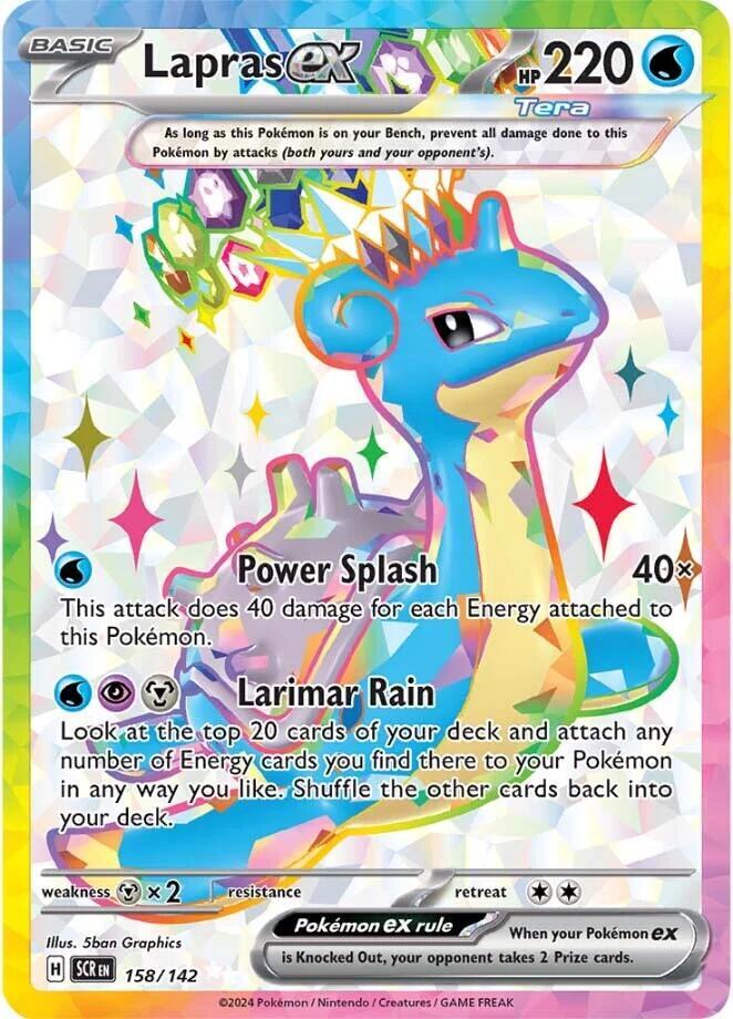 Lapras ex 158/142 Holofoil — Stellar Crown Pokémon card