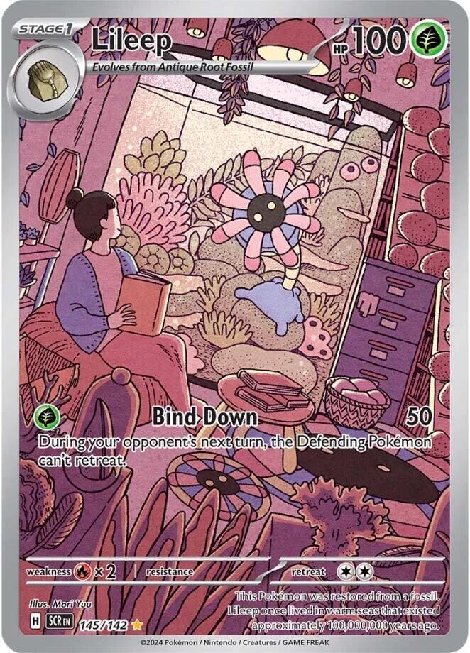 Lileep 145/142 Holofoil — Stellar Crown Pokémon card