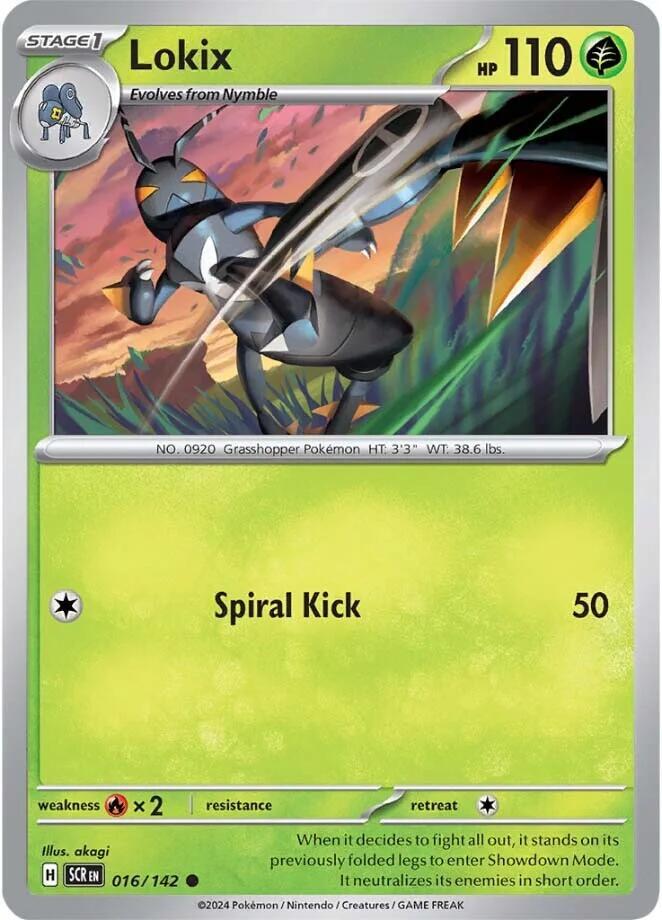 Lokix 016/142 Reverse Holofoil — Stellar Crown Pokémon card