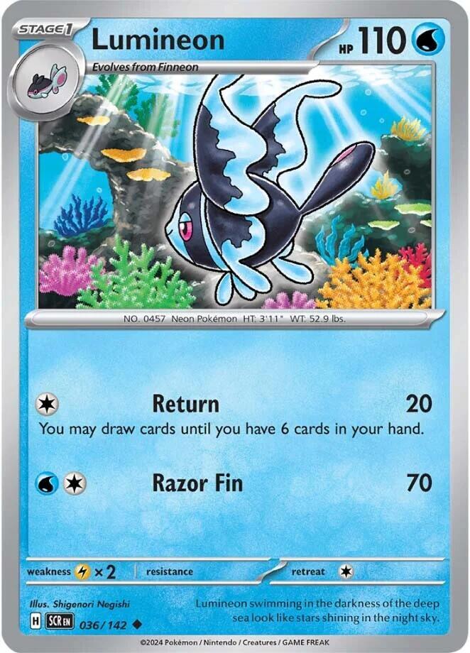 Lumineon 036/142 — Stellar Crown Pokémon card