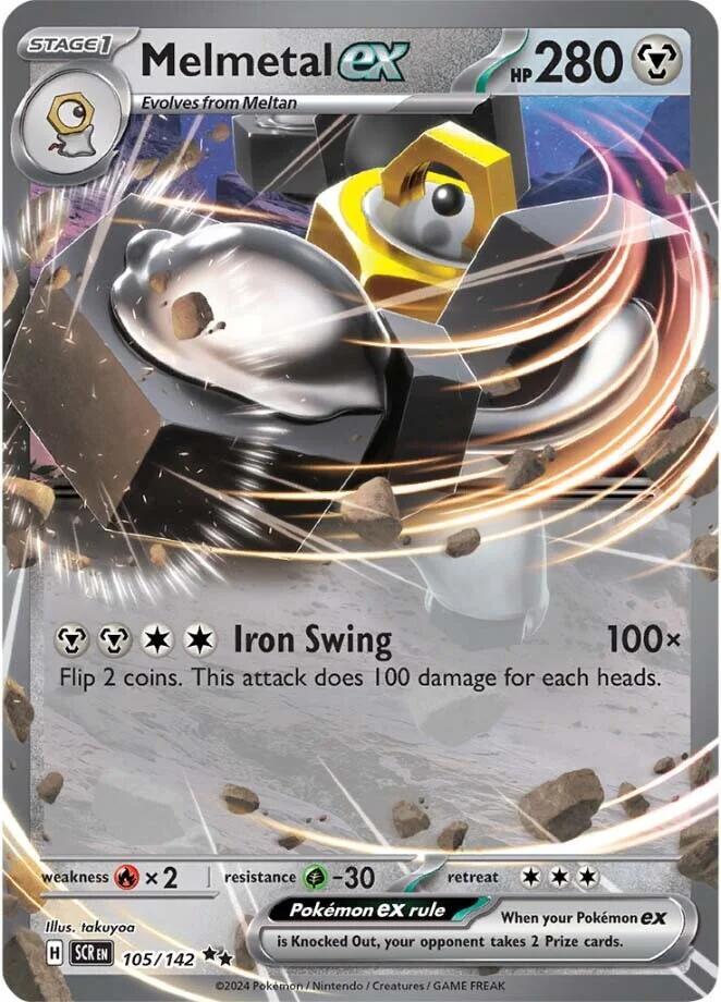 Melmetal ex 105/142 Holofoil — Stellar Crown Pokémon card