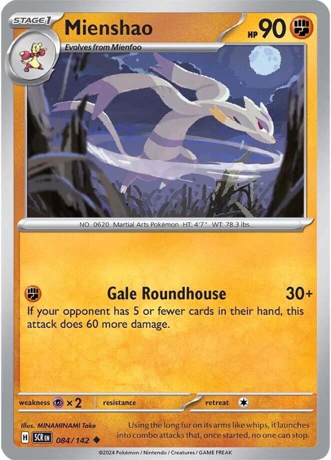Mienshao 084/142 — Stellar Crown Pokémon card
