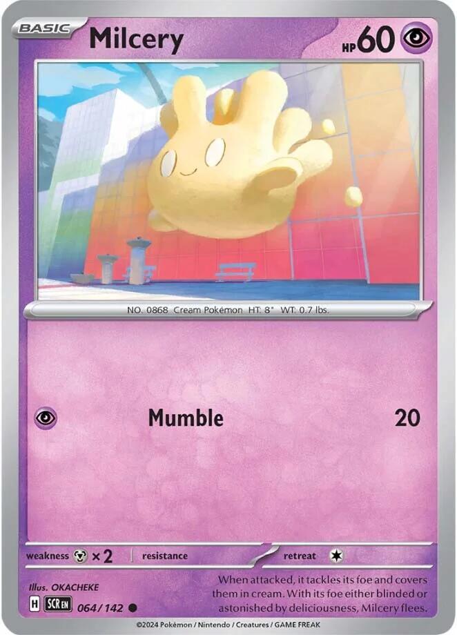 Milcery 064/142 — Stellar Crown Pokémon card