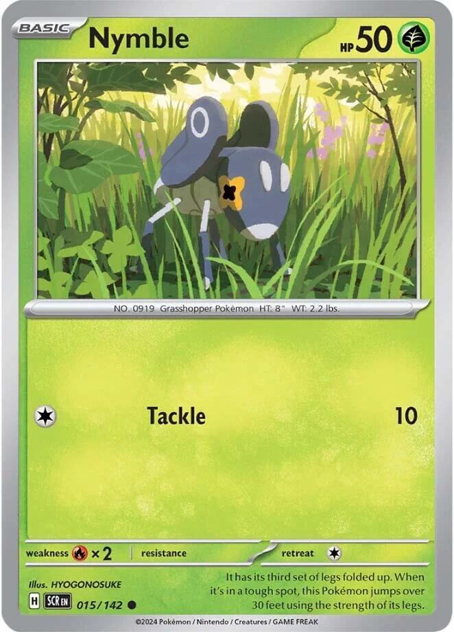 Nymble 015/142 Reverse Holofoil — Stellar Crown Pokémon card