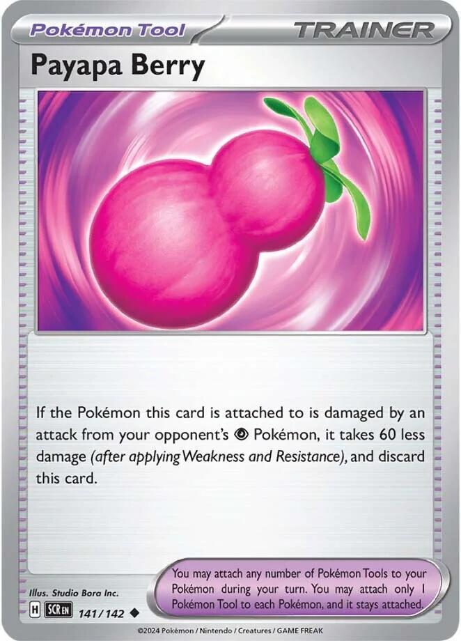 Payapa Berry 141/142 — Stellar Crown Pokémon card