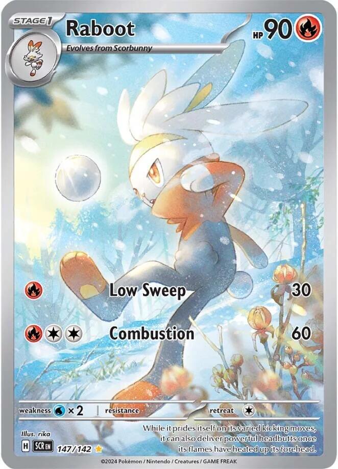 Raboot 147/142 Holofoil — Stellar Crown Pokémon card