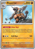 Rhyperior 076/142 Reverse Holofoil — Stellar Crown Pokémon card