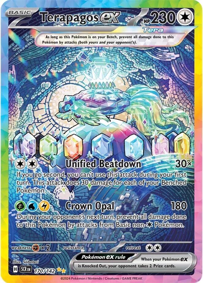 Pokemon - Scarlet & Violet - Stellar Crown - Terapagos ex - 170/142 - Holofoil