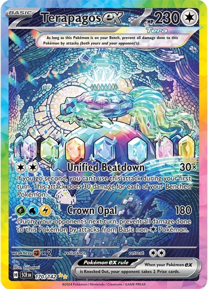 Terapagos ex 170/142 Holofoil — Stellar Crown Pokémon card