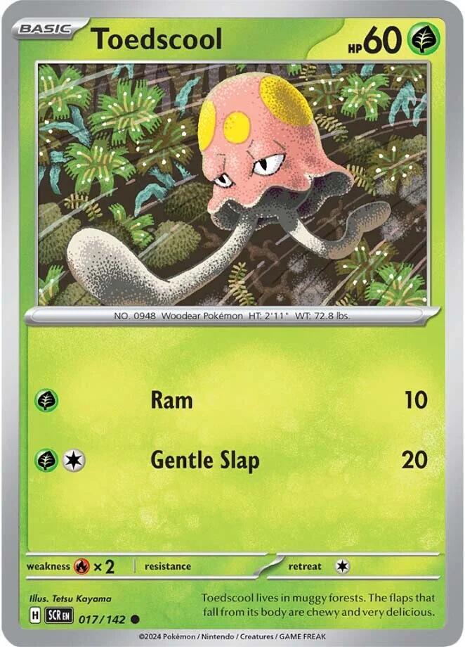 Toedscool 017/142 Reverse Holofoil — Stellar Crown Pokémon card
