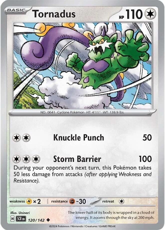 Tornadus 120/142 Reverse Holofoil — Stellar Crown Pokémon card