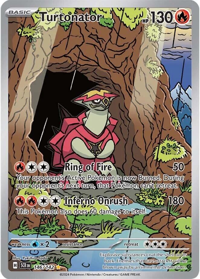 Turtonator 146/142 Holofoil — Stellar Crown Pokémon card