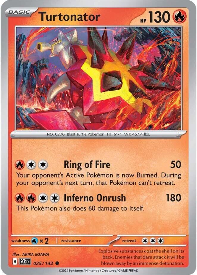 Turtonator 025/142 — Stellar Crown Pokémon card