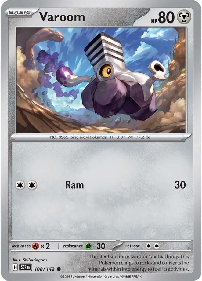 Varoom 108/142 — Stellar Crown Pokémon card
