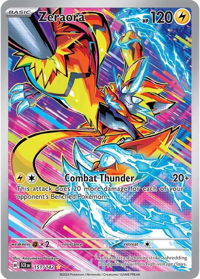 Pokemon - Stellar Crown - Zeraora - 151/142 - Holofoil