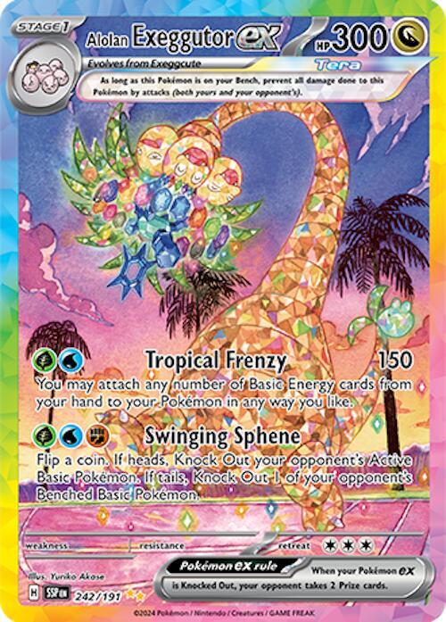 Alolan Exeggutor ex 242/191 Holofoil — Surging Sparks Pokémon card