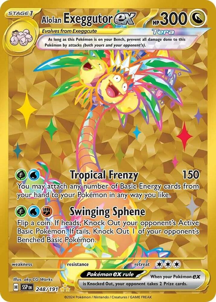 Alolan Exeggutor ex 248/191 Holofoil — Surging Sparks Pokémon card
