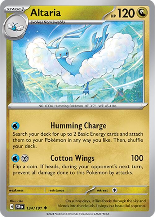 Altaria 134/191 — Surging Sparks Pokémon card