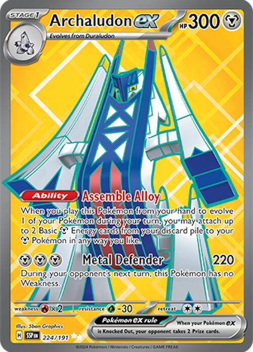 Archaludon ex 224/191 Holofoil — Surging Sparks Pokémon card