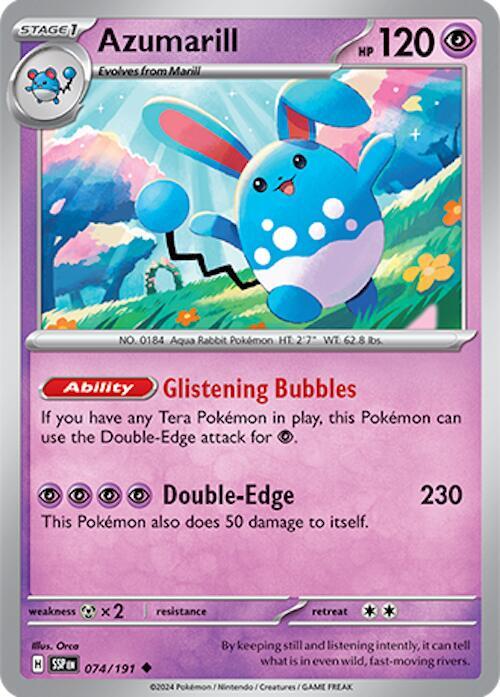 Pokemon - Surging Sparks - Azumarill - 074/191 - Reverse Holofoil
