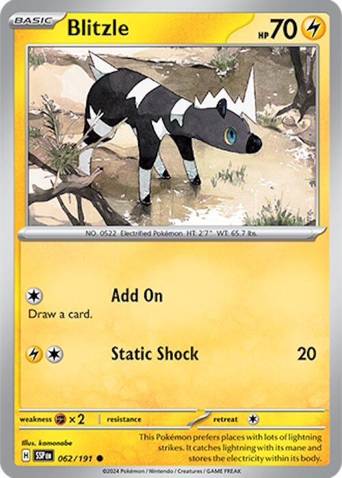Pokemon - Surging Sparks - Blitzle - 062/191 - Reverse Holofoil