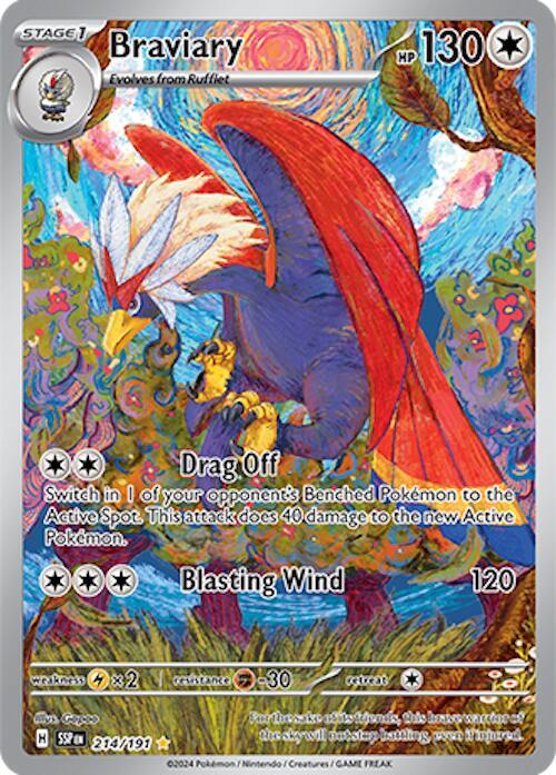 Braviary 214/191 Holofoil — Surging Sparks Pokémon card
