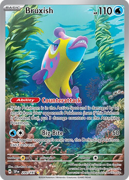 Bruxish 200/191 Holofoil — Surging Sparks Pokémon card