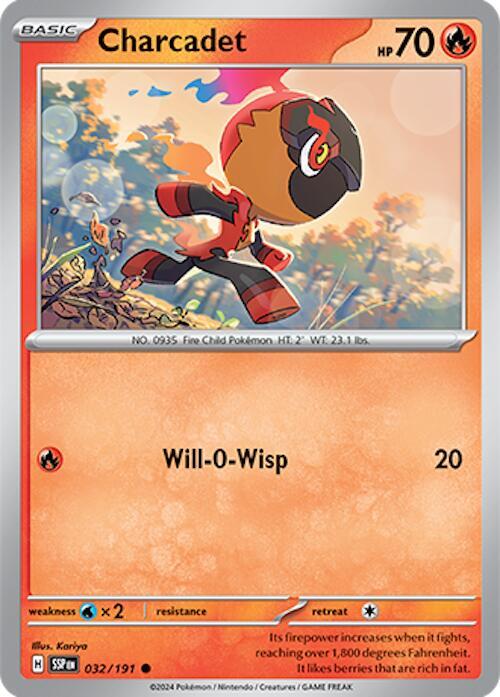 Charcadet 032/191 Reverse Holofoil — Surging Sparks Pokémon card
