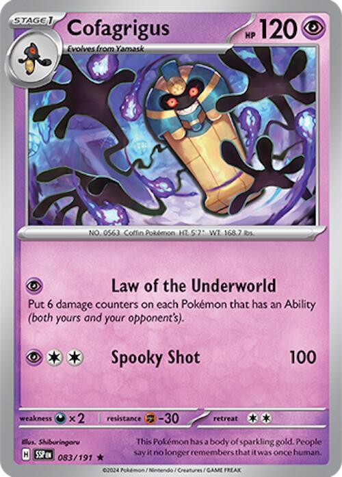 Cofagrigus 083/191 Reverse Holofoil — Surging Sparks Pokémon card