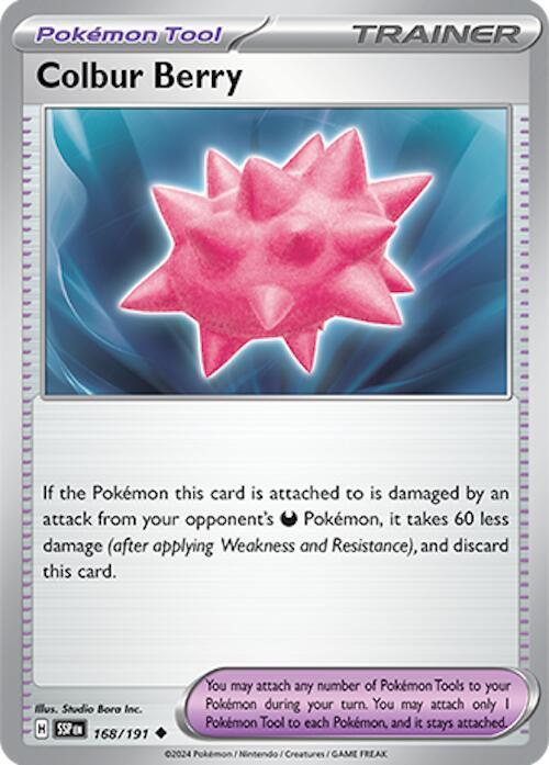 Pokemon - Surging Sparks - Colbur Berry - 168/191 - Reverse Holofoil