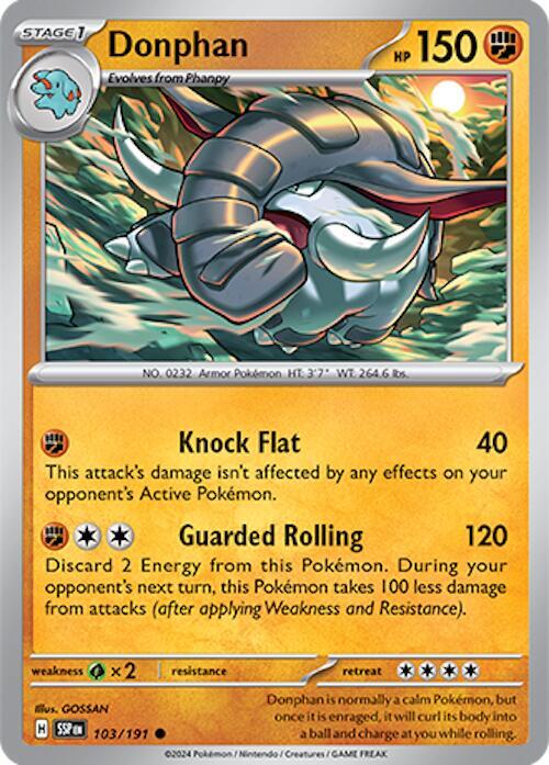 Donphan 103/191 Reverse Holofoil — Surging Sparks Pokémon card