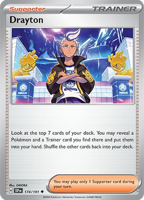Drayton 174/191 Reverse Holofoil — Surging Sparks Pokémon card