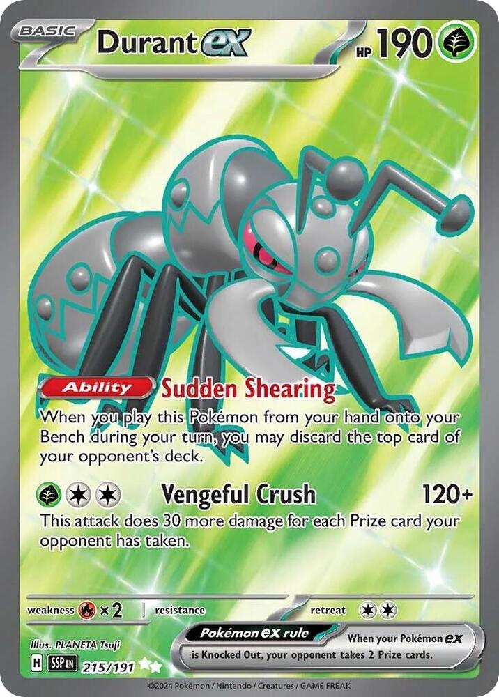 Pokemon - Surging Sparks - Durant ex - 215/191 - Holofoil